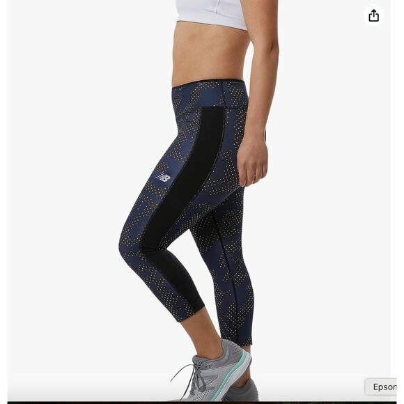 New Balance Women's Accelerate Capri 22 Leggings Small - Picture 1 of 9